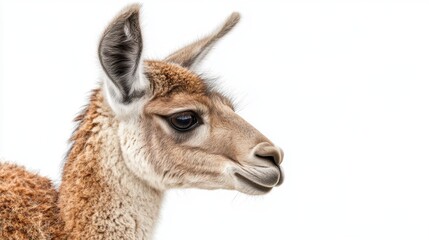 Fototapeta premium Close-up Portrait of a Llama's Adorable Face and Fur Texture