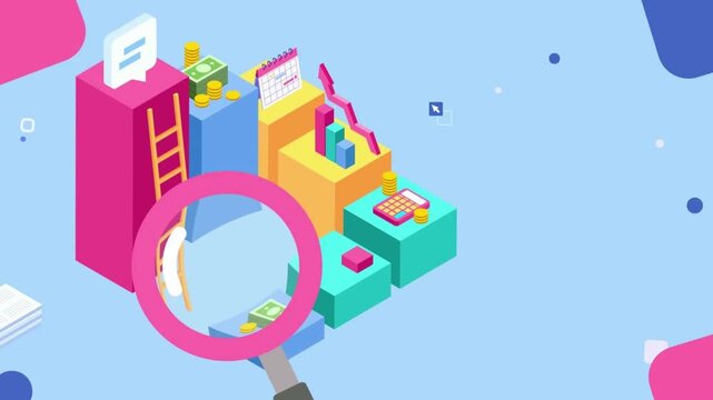 Data analysis motion graphics