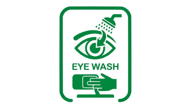 emergency eye wash station sign workplace safety icon