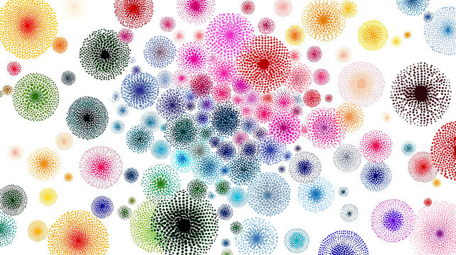 Vibrant Dot Pattern Explosion