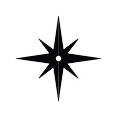 Obraz premium Elegant eight pointed star with central circle evoking celestial symbol