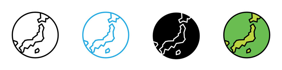 Japan multi - style icon design concept © okta