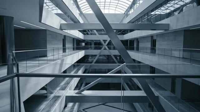 Contemporary atrium for corporate office marketing