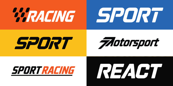 Racing stripes vector set, checkered flag stripes and racing tape borders designed for car customization fast vehicle performance modification and motorsport graphic elements.