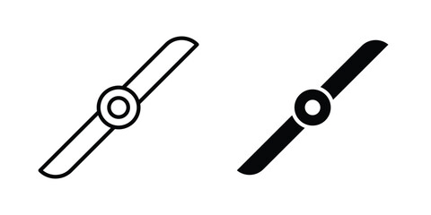 Airscrew icon thin line and black silhouette flat style © Annimo