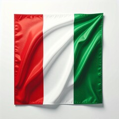 Obraz premium Italy Flag Fabric Collection – Italian Tricolor Silk Banner and Realistic Fabric Background