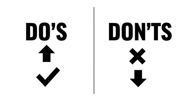 Do's and Don'ts Concept Comparison Illustration - Rules and Guidelines