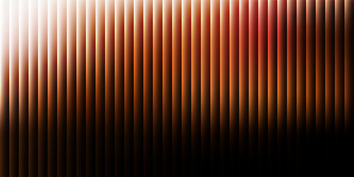 Abstract vertical blind texture background features a dynamic gradient transition from deep black shadow to bright white illumination across its surface.