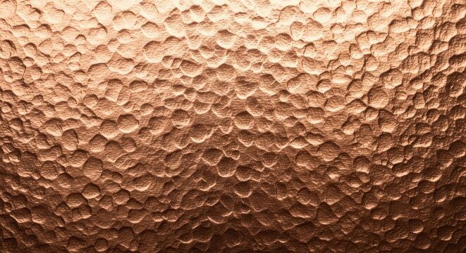 Luxurious hammered rose gold metal surface with intricate dimpled texture and warm light Wallpaper Background image