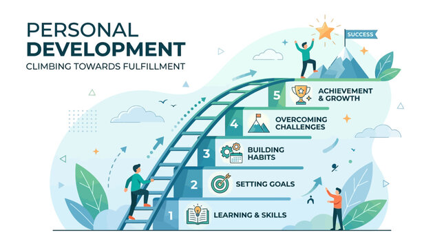 Infographic illustrating personal development and growth.