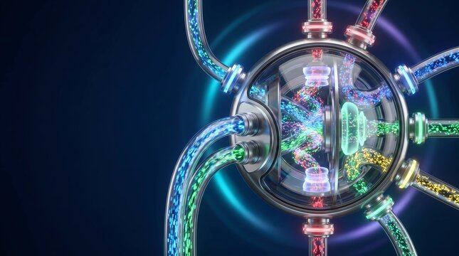 Multichannel spectrum harmonization chamber balancing distributed particle streams through adaptive transfer core