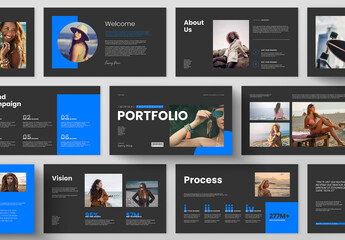 Minimal Dark Portfolio Presentation Template For Creative Agency