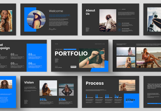 Minimal Dark Portfolio Presentation Template For Creative Agency