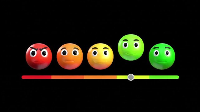 Emoji satisfaction meter