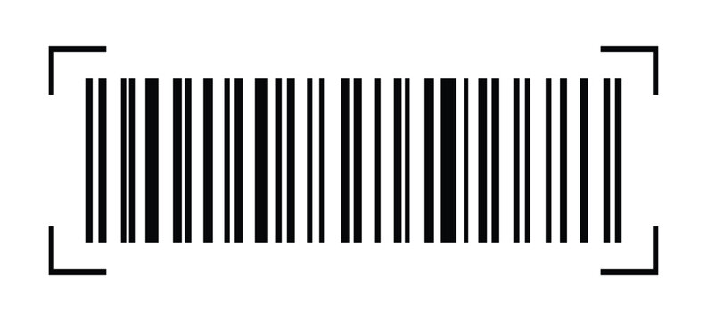 Barcode sample, Fake bar code scan sample for mockup element. Vector and PNG with transparent background