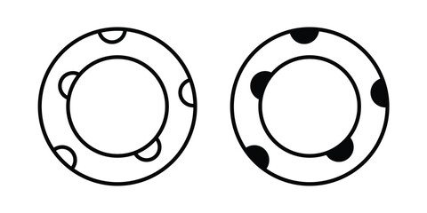 Rubber ring icon thin line and black silhouette flat style © Annimo