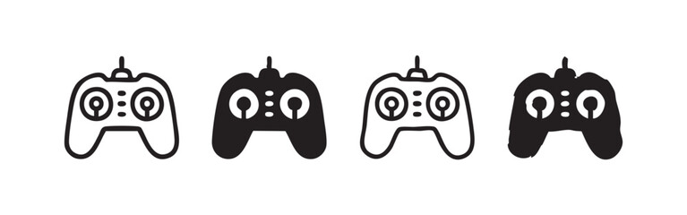 Remote Control Gamepad Icon Set in Different Styles © liubomir118809