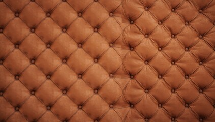 Fototapeta premium Close up of a textured brown tufted upholstery fabric pattern