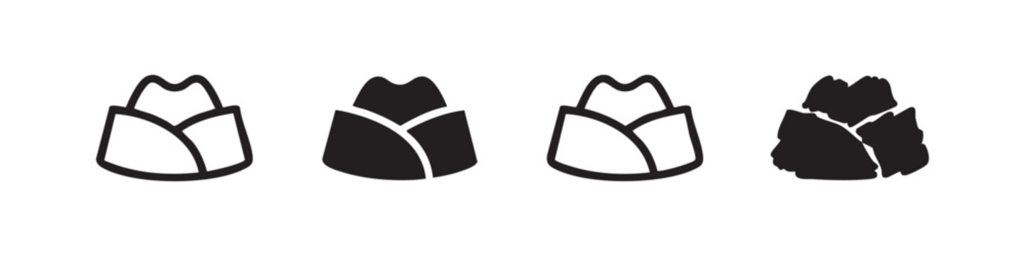 Fast Food Service Hat Icons for Catering and Kitchen Professionals