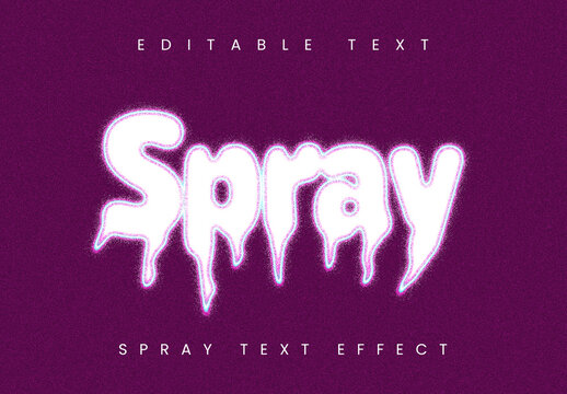 Spary Text Effect Mockup