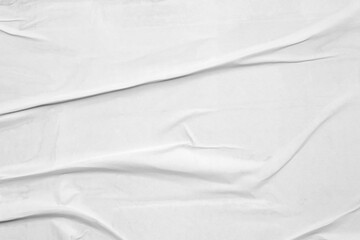 Obraz premium White Crumpled Glued Paper Texture Background for Poster Mockup