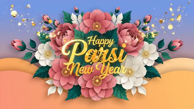 Happy Persian New Year Celebration with Beautiful Flowers and Festive Lights.