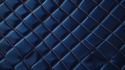 Fototapeta premium Deep blue diamond quilted upholstery texture background