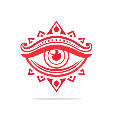 Red Eye of Providence Symbol