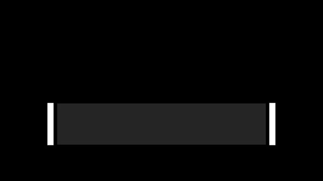 Bold lower third animation with dark contrast bar and smooth slide reveal. Ideal for titles, captions, and broadcast visuals in video production and corporate content alpha channel