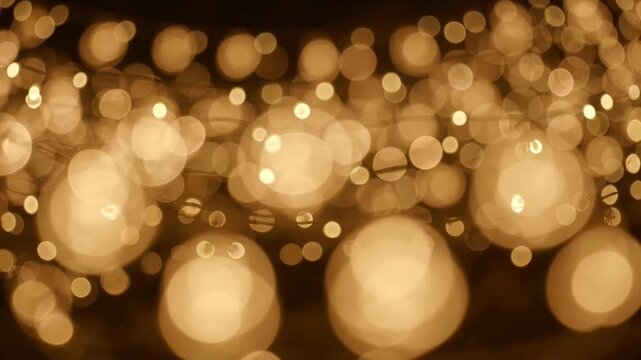 Golden bokeh lights defocused festive background