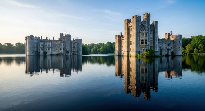 Leeds Castle, a historic moated fortress located in Kent, England, about 5 miles southeast of Maidstone.