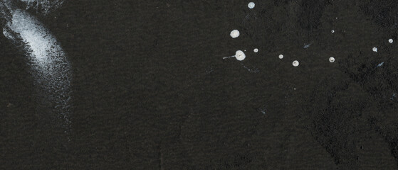 Fototapeta premium Dark Black Rough Grunge Paint Splatter Spotted Surface Texture Background Distressed Industrial