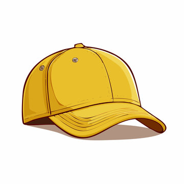 Yellow Baseball Cap Illustration