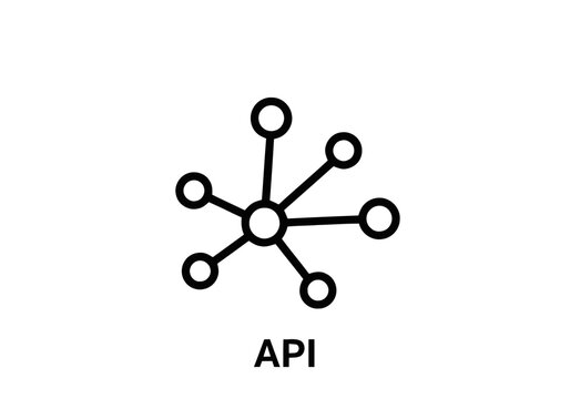 API Network Connection Diagram Icon.