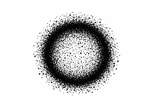 Black and white circular dot pattern.