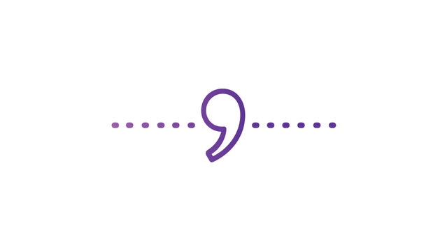 Creative graphical representation of a common punctuation symbol vector icon. Designed with flat minimalist styling this illustration ensures text styling layout components look perfectly clean and
