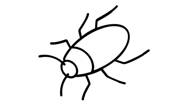Detailed scalable vector illustration depicting a unique insect type, rendered in a crisp flat style with bold shapes and minimalist charm, ideal for biological graphics or nature-focused designs.