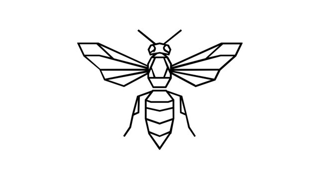 Beautiful stylized insect vector icon illustration presenting a unique bug species drawn with minimalist flat elements providing scalable high quality graphic resources for biology learning materials.