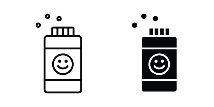 Baby powder icon vector design and illustration.
