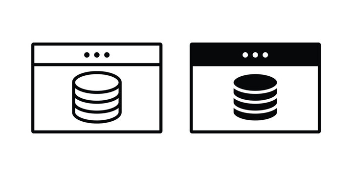 Backend icon vector design and illustration.