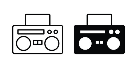 Boombox icon vector design and illustration. © nancy