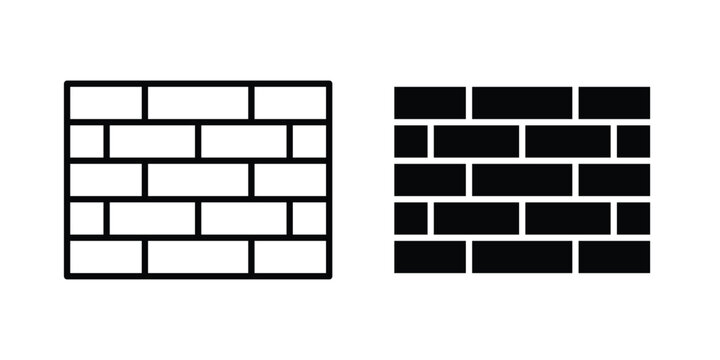 Brickwall icon vector design and illustration.