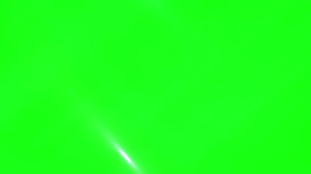 Glowing blue light effects on green background motion graphics element with shining lights