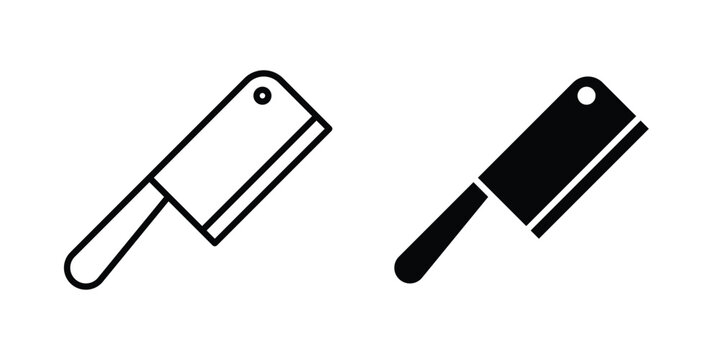 Butcher knife icon vector design and illustration.