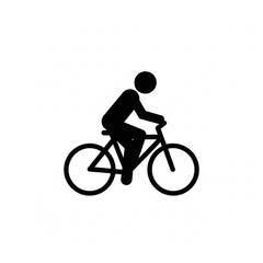 Obraz premium Bicycle Rider Pictogram Icon for Sports and Transportation