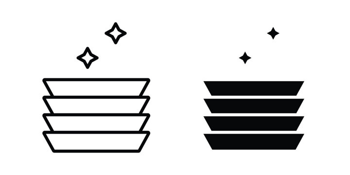 Clean plate icon vector design and illustration.