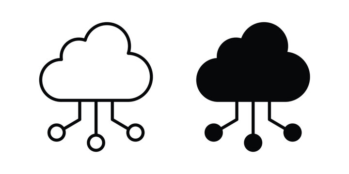 Cloud computing icon vector design and illustration.