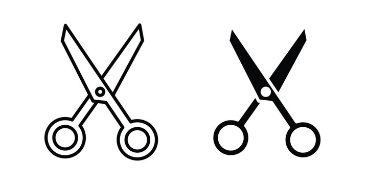 Hairdresser scissors icon vector design and illustration.