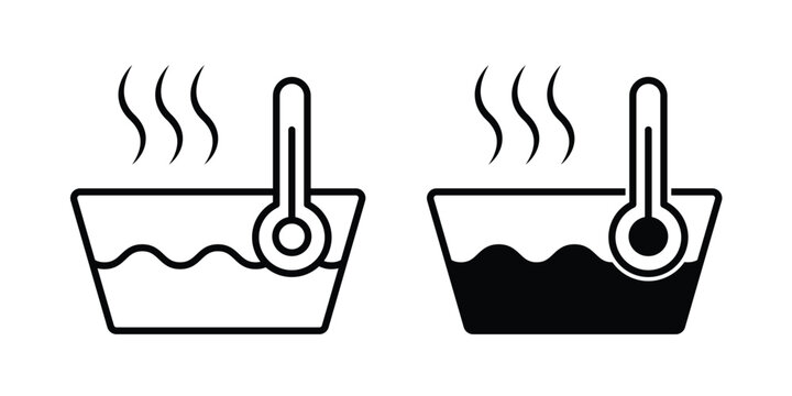 Hot Water icon vector design and illustration.
