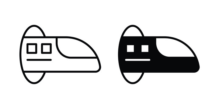 Hyperloop icon vector design and illustration.